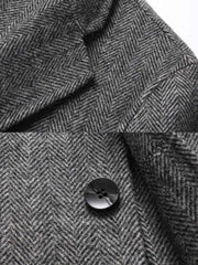 ヘリンボーン ウール混 テーラードジャケット