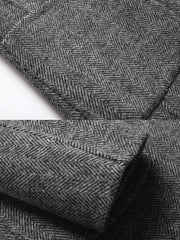 ヘリンボーン ウール混 テーラードジャケット