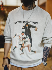 ヴィンテージ ベースボール プリント スウェット