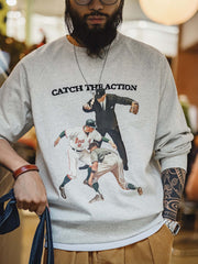 ヴィンテージ ベースボール プリント スウェット