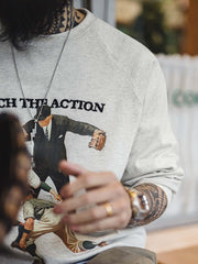 ヴィンテージ ベースボール プリント スウェット