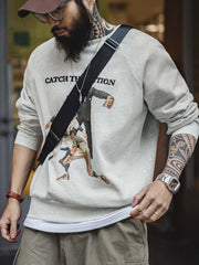 ヴィンテージ ベースボール プリント スウェット