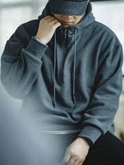 ハーフジップ フリース パーカー