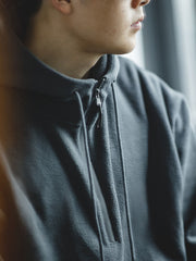 ハーフジップ フリース パーカー