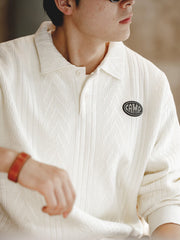 ヴィンテージ ジャカード ニットポロ