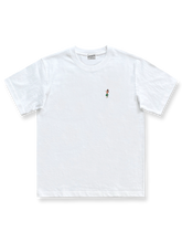 フラガール刺繍デザインクルーネック半袖Tシャツの全体像