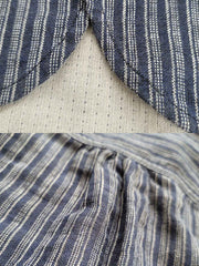 詳細画像: リネンとコットン混紡生地のディテール