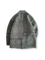 藍染刺子パッチワークはんてん