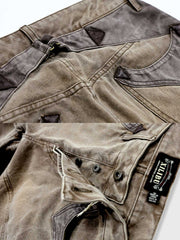 ヘビーデューティウォッシュ加工ヴィンテージキャンバスワークパンツ