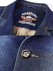 メンズ デニム スーツジャケット