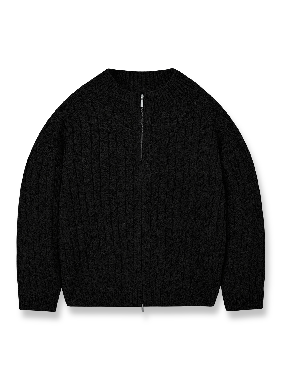 製品画像
"ウールケーブル編みジップカーディガン(厚手)、ウール混紡素材で編まれたケーブル編みデザイン、優れた保温性と耐久性を持ち、シワや色あせが少なく、冬季に最適な厚手のジップカーディガン"
詳細画像
"ウール混紡素材とケーブル編みデザインを組み合わせたジップカーディガン、7ゲージのコンピュータ制御編み機で編み上げられた織り方、細部にこだわり、毛玉ができにくい耐久性の高い仕上げ"