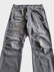 製品画像: 立体裁断ストレートデニムパンツ全体像