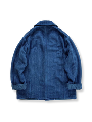 藍染め刺し子 フレンチワークジャケット