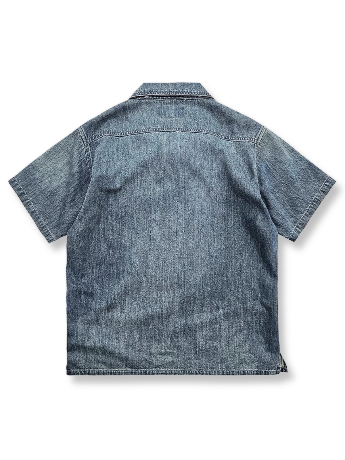ヴィンテージマイナースタイル デニム半袖シャツの正面全体図