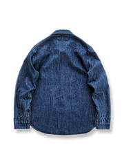 ウォッシュドスラブデニムロングスリーブシャツ