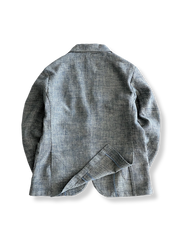 チェック柄 コットンリネンスーツジャケット