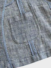 チェック柄 コットンリネンスーツジャケット