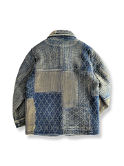 藍染刺し子パッチワーク テーラードジャケット