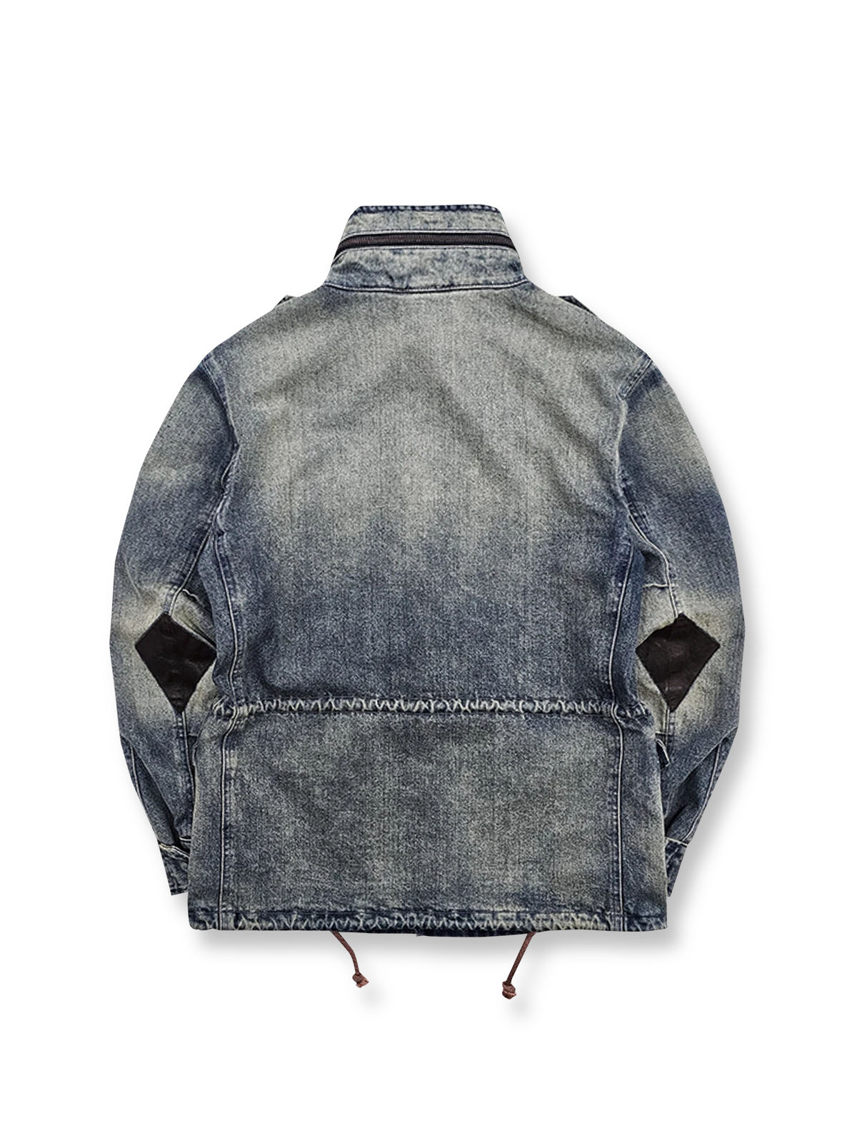 製品画像ALT代替テキスト
ヴィンテージアメリカンスタイルのM65ミリタリーフィールドデニムジャケット、タフな印象を与える多ポケットデザインと独特なウォッシュ加工が特徴。
詳細画像ALT代替テキスト
M65ミリタリーフィールドデニムジャケットのディテール、ウォッシュ加工で個性的な風合いを表現したポケット配置。