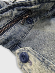 製品画像ALT代替テキスト
ヴィンテージアメリカンスタイルのM65ミリタリーフィールドデニムジャケット、タフな印象を与える多ポケットデザインと独特なウォッシュ加工が特徴。
詳細画像ALT代替テキスト
M65ミリタリーフィールドデニムジャケットのディテール、ウォッシュ加工で個性的な風合いを表現したポケット配置。