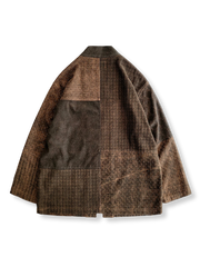 シルクパッチワークカーディガン袢纏