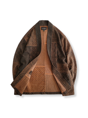 シルクパッチワークカーディガン袢纏