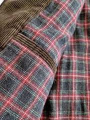 裏チェック柄 コーデュロイ ワークジャケット