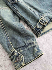 マンダリンカラーデニムジャケット