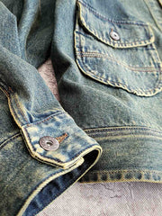 マンダリンカラーデニムジャケット