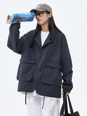 ヴィンテージワックス加工 ビッグポケット テーラードジャケット