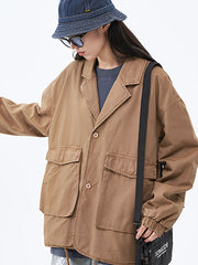 ヴィンテージワックス加工 ビッグポケット テーラードジャケット