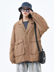 ヴィンテージワックス加工 ビッグポケット テーラードジャケット