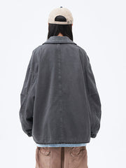 ヴィンテージワックス加工 ビッグポケット テーラードジャケット