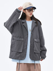 ヴィンテージワックス加工 ビッグポケット テーラードジャケット