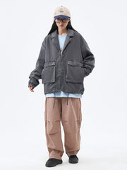 ヴィンテージワックス加工 ビッグポケット テーラードジャケット