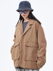 ヴィンテージワックス加工 ビッグポケット テーラードジャケット