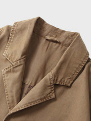 詳細画像: ワックス加工とビッグポケットのディテール