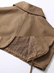 詳細画像: ワックス加工とビッグポケットのディテール