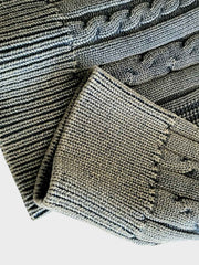 ケーブル編みと植物染めのディテール画像