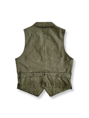 ヘリンボーン テーラードカラー・ベスト