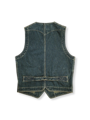 ストライプデニムベスト