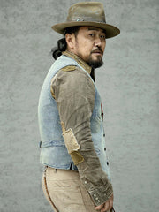 藍染め刺し子 Vネックベスト