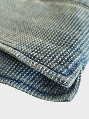 藍染め刺し子 Vネックベスト