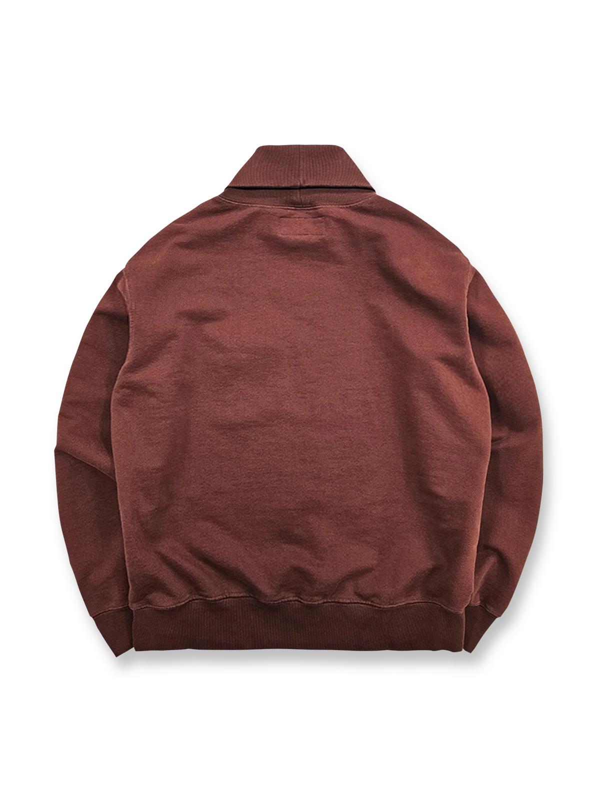 製品画像
クラシックなタートルネックデザインのヘビーウェイト コットン スウェットシャツの正面全体画像。防風性と保温性を兼ね備えたヴィンテージスタイルが特徴。
詳細画像
胸元のフラップポケットと天然果実ボタン、リブ仕様の裾と袖口のディテールをクローズアップした画像。上質なコットン素材と繊細な仕上げを強調。