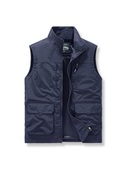 軽量 通気性 立襟 多ポケット フィッシングベスト