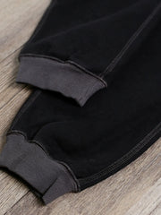 カラーブロック作業風ヘビーウェイトフリースジョガーパンツ