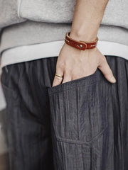 水波紋プリーツ座禅パンツ