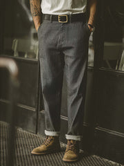 HBTヘリンボーン デニムパンツ