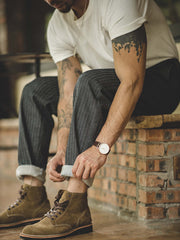 HBTヘリンボーン デニムパンツ