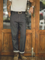 HBTヘリンボーン デニムパンツ